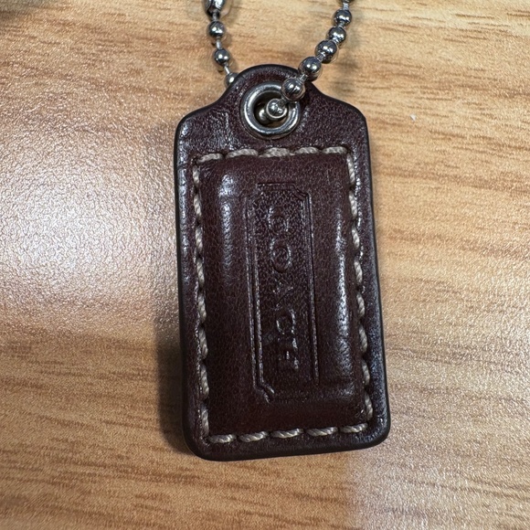 COACH Signature Brown Wristlet With Leather COACH Tag - Picture 5 of 8